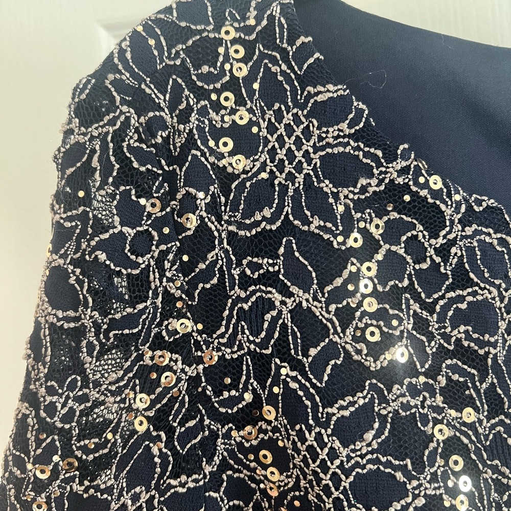 Jessica Howard Lace & Sequin Bodice Flare Dress SZ 10 - Picture 3 of 7